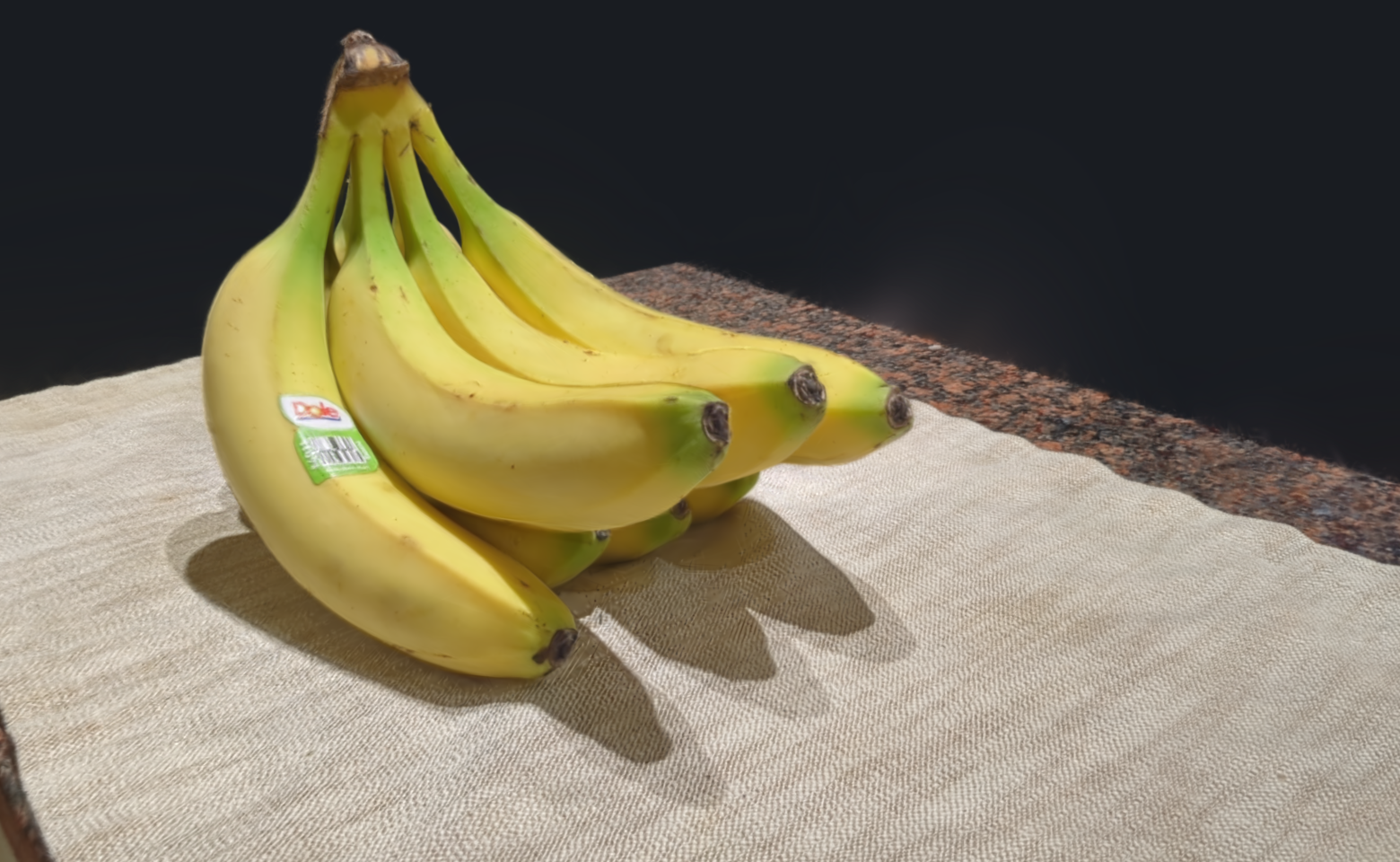 Photoreal Gaussian splat render of bananas